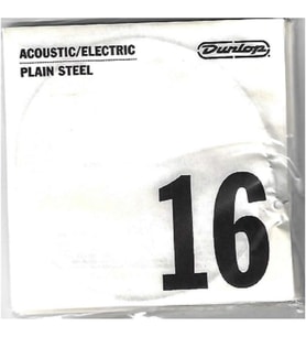 Jim Dunlop DPS16 Plain Steel Tek Akusik Gitar Teli (.016) (Gri)