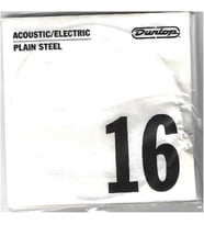 Jim Dunlop DPS16 Plain Steel Tek Akusik Gitar Teli (.016) (Gri)