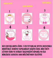 KIZ ÇOCUKLARINA ÖZEL ETİKET 3CM 100 ADET YUVARLAK