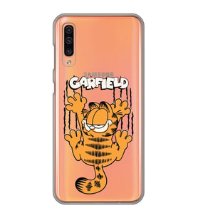 Samsung Galaxy A30S/A50/A50S Uyumlu Garfield Desenli Şeffaf Telefon Kılıfı