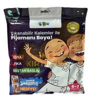 Kalem Hediyeli Boyanabilir Pijama 6-7 Yaş
