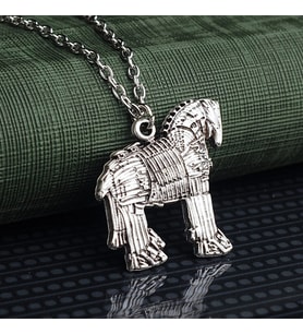 Troya Horse Erkek Kolye Truva Atı Takı Aksesuar k24 t5