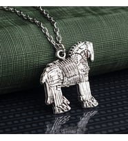 Troya Horse Erkek Kolye Truva Atı Takı Aksesuar k24 t5