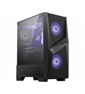 MSI MAG FORGE 100M TEMPERLI CAM 2X120MM 1X120MM ARGB FAN PSU YOK GAMING SİYAH KASA