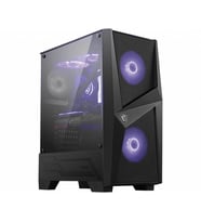 MSI MAG FORGE 100M TEMPERLI CAM 2X120MM 1X120MM ARGB FAN PSU YOK GAMING SİYAH KASA