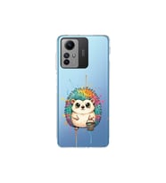 Redmi Note 12S ile Uyumlu Splash Kirpi Tasarımlı Şeffaf Silikon Kılıf