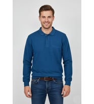 Erkek Polo Yaka Cepli Selanik Sweatshirt Regular Kalıp BGL-ST04872 (Petrol)
