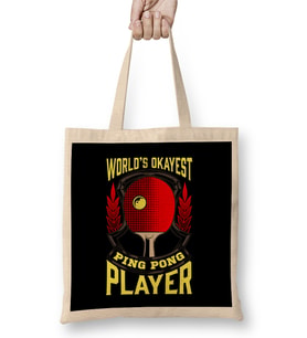 Cute World s Okayest Ping Pong Player Table Tennis Bez Çanta Uzun Saplı