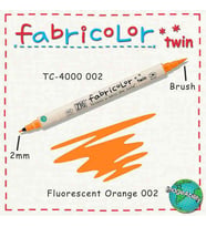 Zig Fabricolor Twin Çift Uçlu Kumaş Boyama Kalemi FLUORESCENT ORANGE 