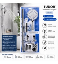 VAKUMLU - KROM LUX SÜRGÜLÜ DUŞ SETİ (4915)