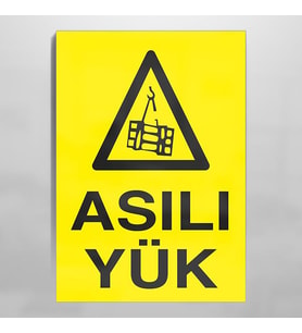 Asılı Yük Uyarı Levhası 60x90cm (Karışık)