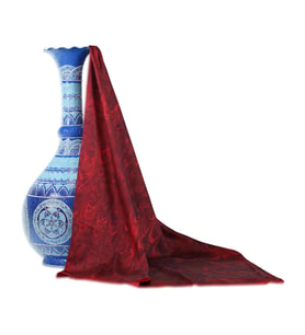 e38 EL İŞÇİLİĞİ KADIN RENKLİ EBRU EŞARP 90*90 cm - E0084