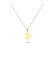 Glorria Altın Puzzle Kolye (Çok Renkli)