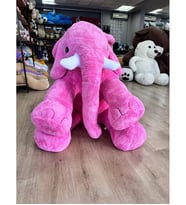 Bubblebear Peluş Fil Oyuncak 150 Cm Dev Boy - Koca Boy, Sevimli ve Renkli (Pembe)