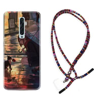 Oppo Reno 2Z 4 Lite 4 Pro 5 6 7 A31 Kılıf Boyun Asklı Rasta Silikon Kız ve Kedi 1762