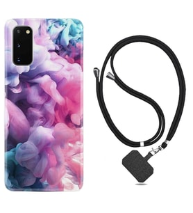 Samsung A02S A03S A10 A12 A13 A21S A22 Kılıf Boyun Askılı Silikon Pink Cloud 1305