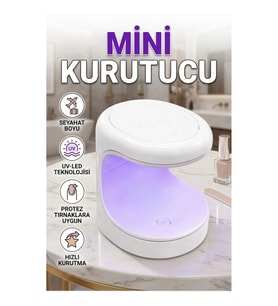 Seyahat Tipi Mini UV LED Oje Kurutucu 16W Taşınabilir Protez Tırnak Kurutma Cihazı