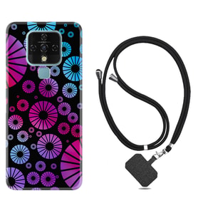 Tecno Camon 16 18P Pova Kılıf Boyun Askılı Silikon Daireler 1751