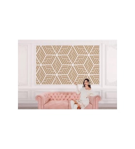 Pastel Renkli Geometrik Desenli Duvar Kağıdı-5781