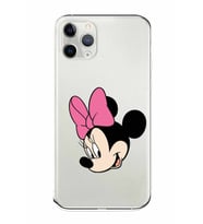 Apple iPhone 11 Pro Max Uyumlu Kamera Korumalı Tıpalı Kapak Minnie Mouse TasarımlıŞeffaf Kılıf