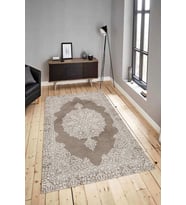 Dijital Baskılı Yıkanabilir Kaymaz Modern Renkli Salon Halısı Mutfak Halısı Yolluk ND-HY-881 (Kahverengi)