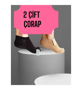 2 ÇİFT BABET ÇORAP GÖRÜNMEZ ÇORAP SPOR YOGA PİLATES SNEAKERS KAYMAZ SİLİKON TABAN 36-40 KREM SİYAH