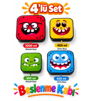 4'lü Beslenme Kutusu Sızdırmaz Saklama Kabı