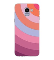 Samsung Galaxy J6 Kapak Renk Cümbüşü Tasarımlı Şeffaf Silikon Kılıf