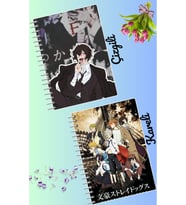 Bungou stray dogs defter seti 2 adet A4 boyutu 21*30 çizgili + kareli 60 syf