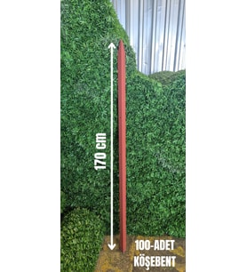 Köşebent Demir Sivri Antipaslı-( 40 x 40 ) -3mm 170 cmYükseklik (100 Adet) (Kırmızı)