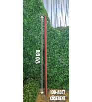 Köşebent Demir Sivri Antipaslı-( 40 x 40 ) -3mm 170 cmYükseklik (100 Adet) (Kırmızı)
