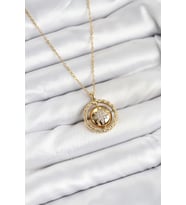 316L Çelik Zincir Gold Renk Kutup Yıldızı Model Kadın Kolye TJ-BKO10614