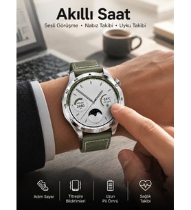 Akıllı Saat Sesli Görüşme Uyku ve Sağlık Takibi NFC Uyumlu