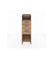 Kronos Dolap Tek Raflı 3 Çekmeceli 44x59x134 Çam-Çam