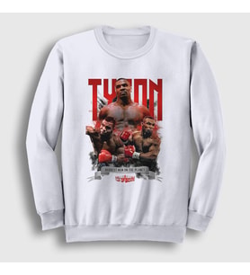 Presmono Unisex Beyaz Baddest Mike Tyson Boks Boxing Sweatshirt 426810tt