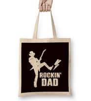 Rocking Dad Heavy Metal Daddy Papa Father Stepdad Husband Bez Çanta Uzun Saplı