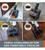 WORX WG441E 20Volt 4.0Ah. Li-ion Tek Akülü 165MM Profesyonel Çok Amaçlı Şarjlı Zemin Fırçası