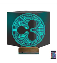 Luvivia Crypto Ripple Xrp Coin 3D Lamba - Masa Gece Lambası