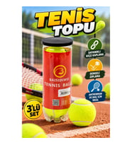 3’lü Tenis Topu Seti – Dayanıklı Keçe Kaplama ve Dengeli Zıplama