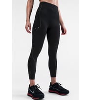 Nike Swift High Rise 7/8 Running Leggings with Reflective Kadın Yüksek Belli 7/8 Reflektörlü Koşu Taytı Siyah