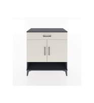 Hyperion Şifonyer Tek Raflı Tek Çekmeceli 2 Kapaklı 88x44x96 Antrasit-Aytaşı