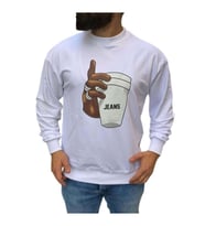Braazi Erkek Basic Baskılı Sweatshirt St01533 - Beyaz (Beyaz)