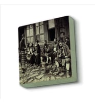 İstanbul’da bir Kahvehane (Fotoğraf, 1905) Baskılı Doğaltaş  Magnet(KRT-136)Buzdolabı Süsü