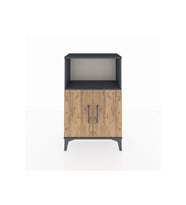 Arges Komodin 2 Raflı 2 Kapaklı 60x30x96 Antrasit-Çam