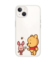 Iphone 14 Uyumlu Pooh & Piglet Tasarımlı Şeffaf Telefon Kılıfı