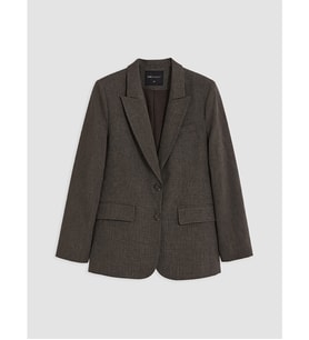 LCW Modest Kahverengi Ekose Kadın Blazer Ceket