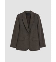 LCW Modest Kahverengi Ekose Kadın Blazer Ceket