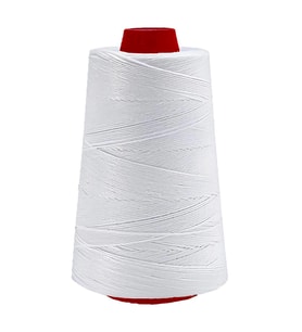 FDM Çuval Ağzı Dikiş Makinesi İpi 5 Kat Beyaz %100 Polyester Konik Makara Çuval ve Torba Ağzı Kapatma İpliği