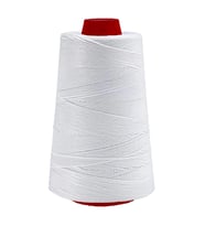 FDM Çuval Ağzı Dikiş Makinesi İpi 5 Kat Beyaz %100 Polyester Konik Makara Çuval ve Torba Ağzı Kapatma İpliği