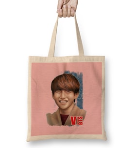 Bts Taehyung 02 Bez Çanta Uzun Saplı